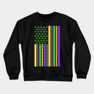 Mardi Gras Flag - New Orleans Crewneck Sweatshirt